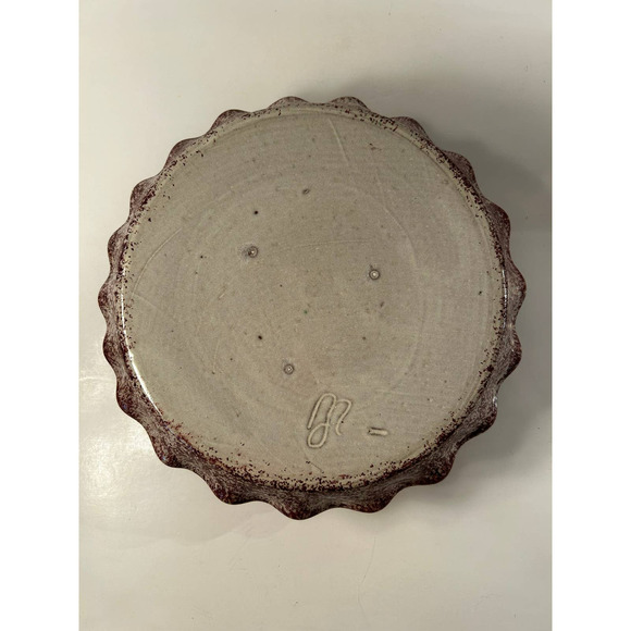 Ceramic Hand Thrown One Of A Kind Ceramic Chip and Dip Serving Dish - Picture 7 of 7